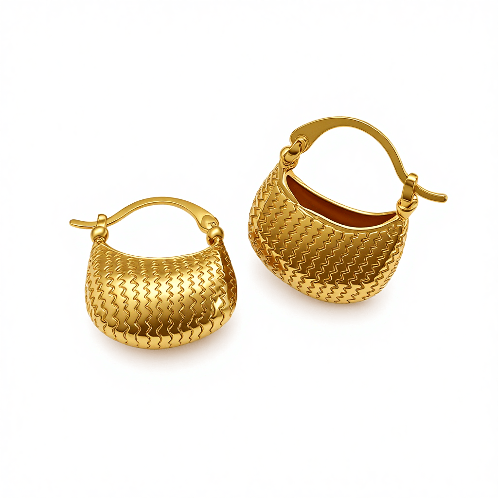 Woven Curve Hoops - The Avenue