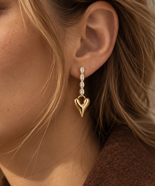 Heart Drop Earrings