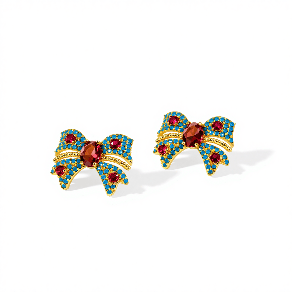 Crystal Bow Studs - The Avenue