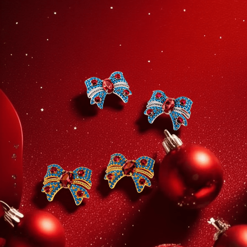 Crystal Bow Studs - The Avenue