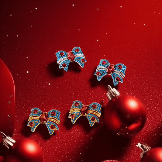 Crystal Bow Studs - The Avenue