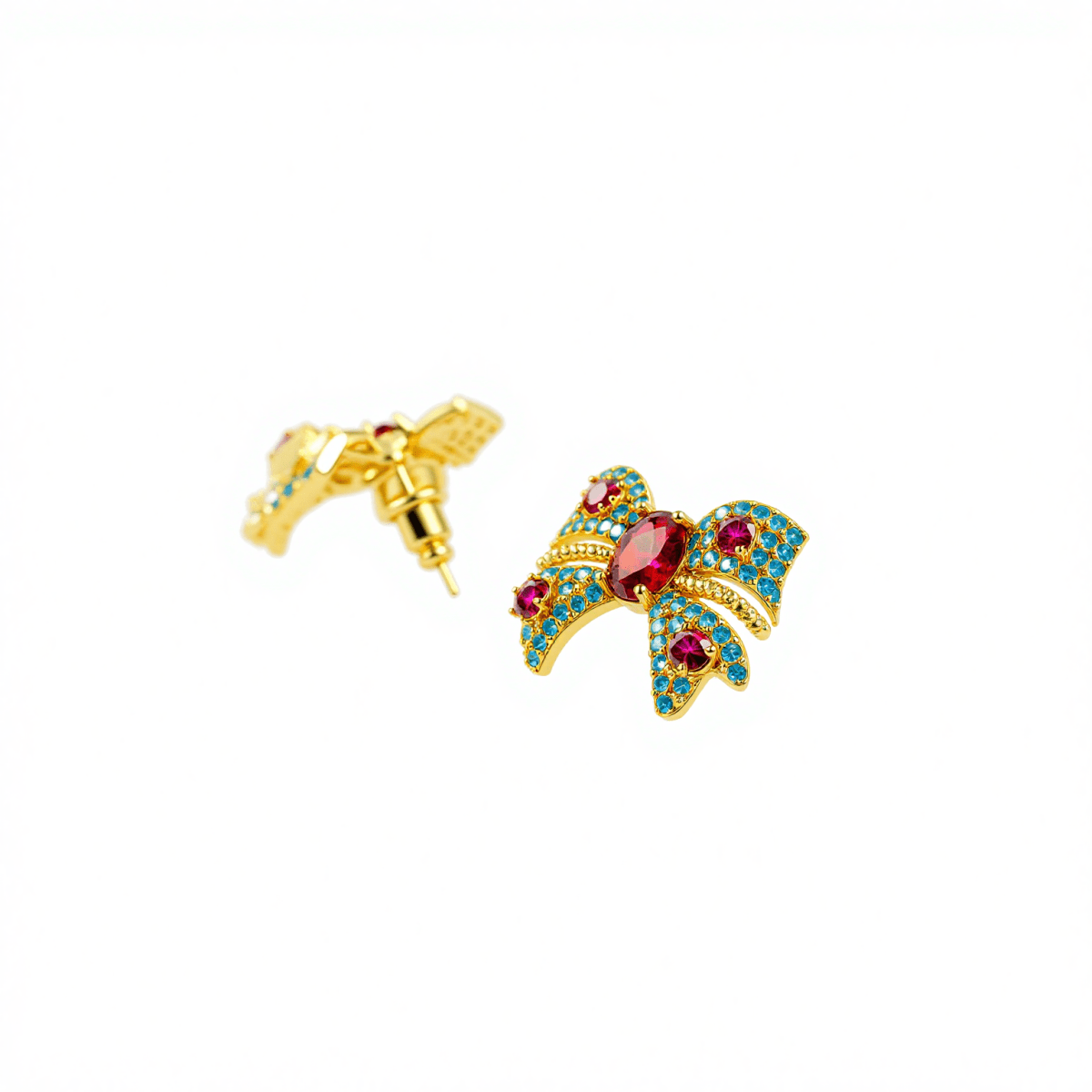 Crystal Bow Studs - The Avenue