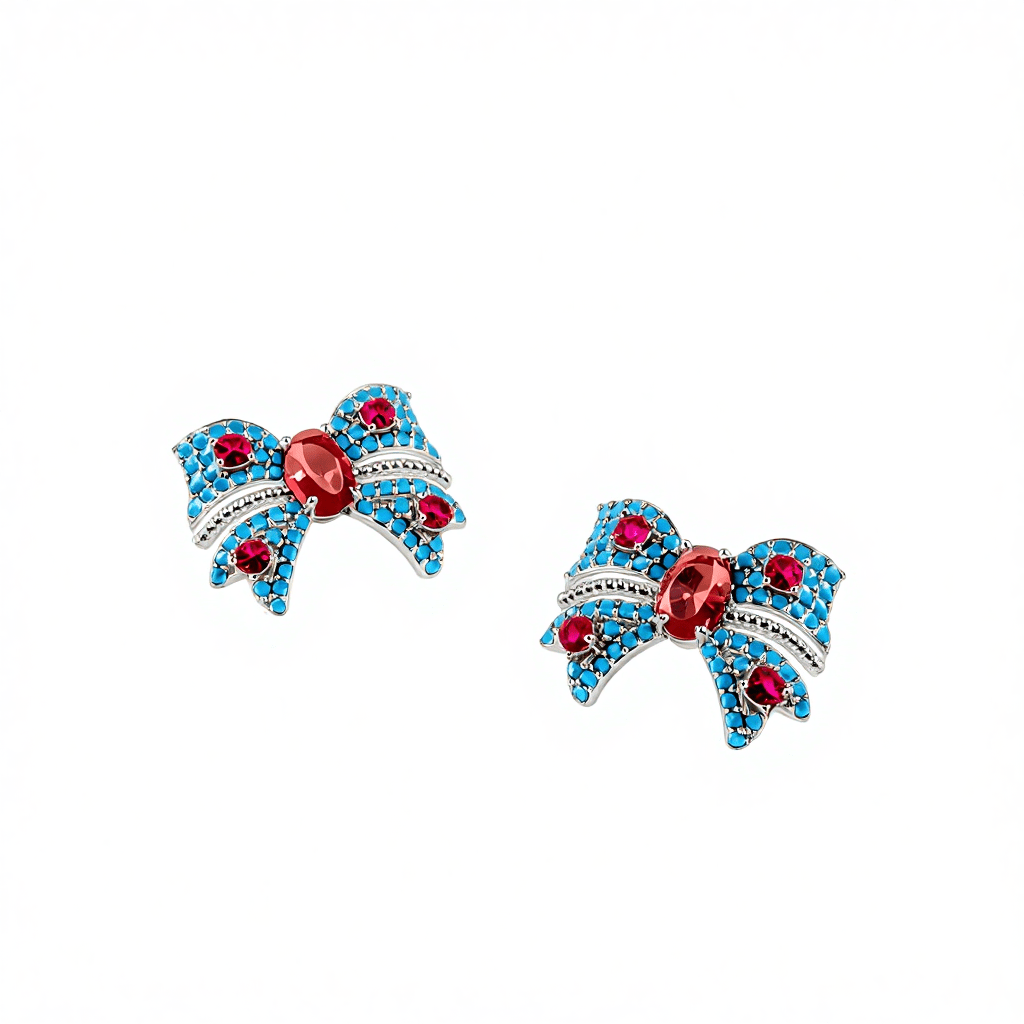 Crystal Bow Studs - The Avenue