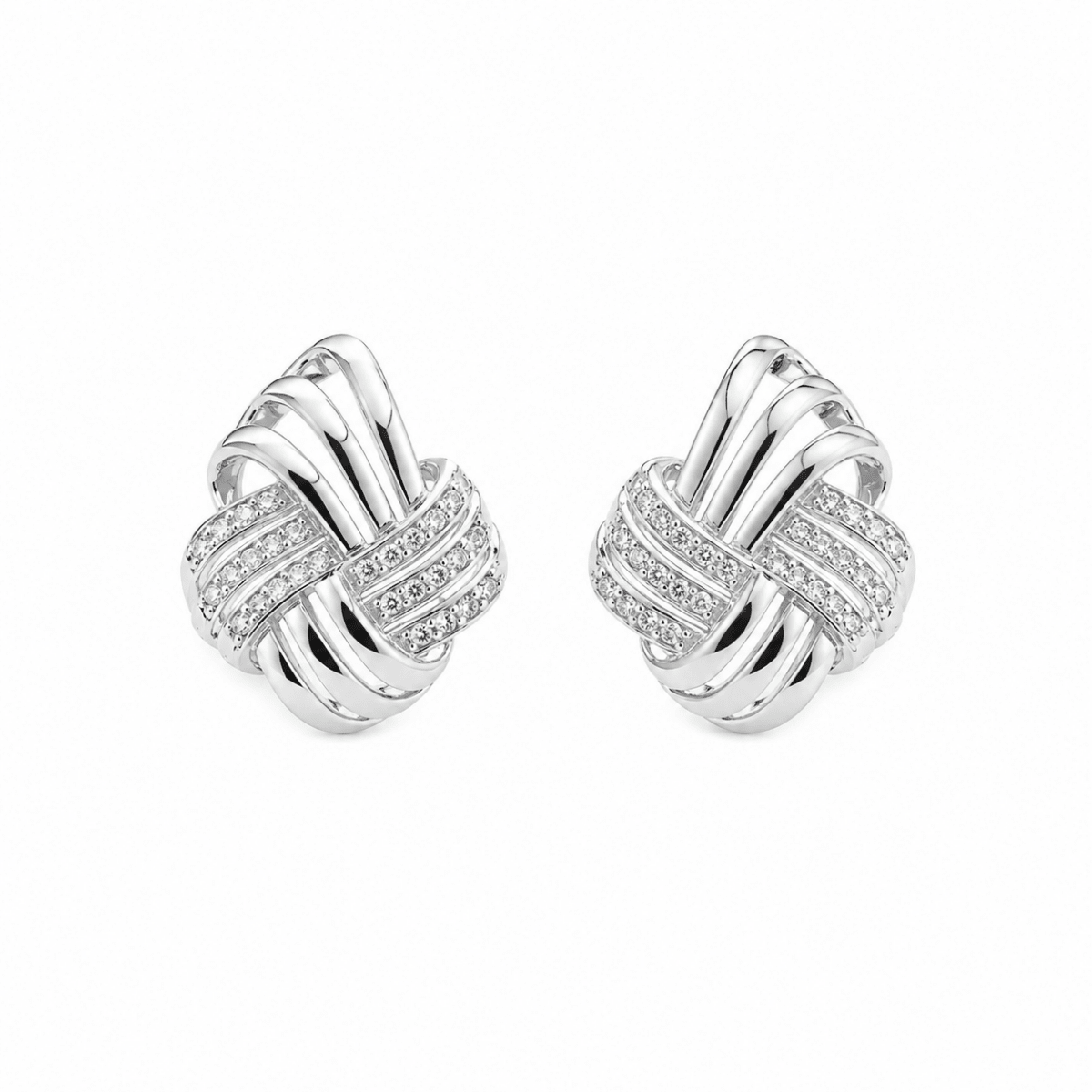 Intreccio – 925 Sterling Silver Earrings – view 2