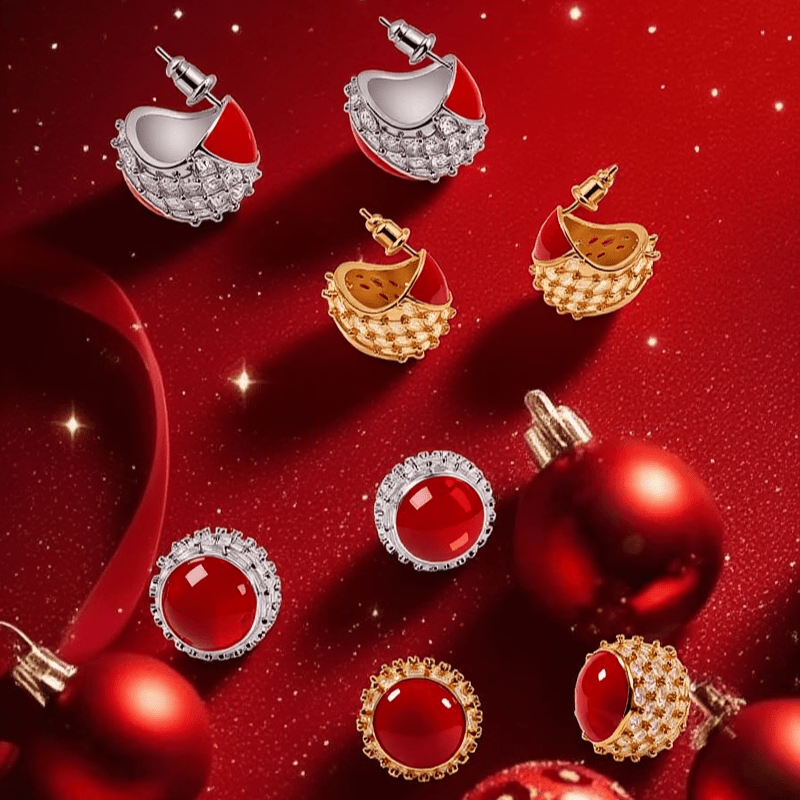 Red Ember Studs - The Avenue