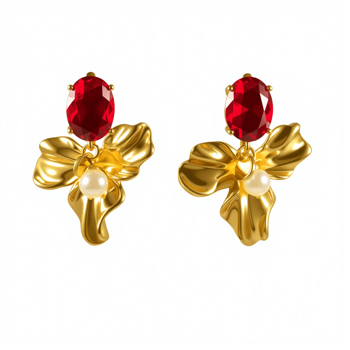 Scarlet Bloom Earrings - The Avenue