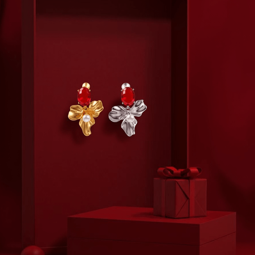 Scarlet Bloom Earrings - The Avenue