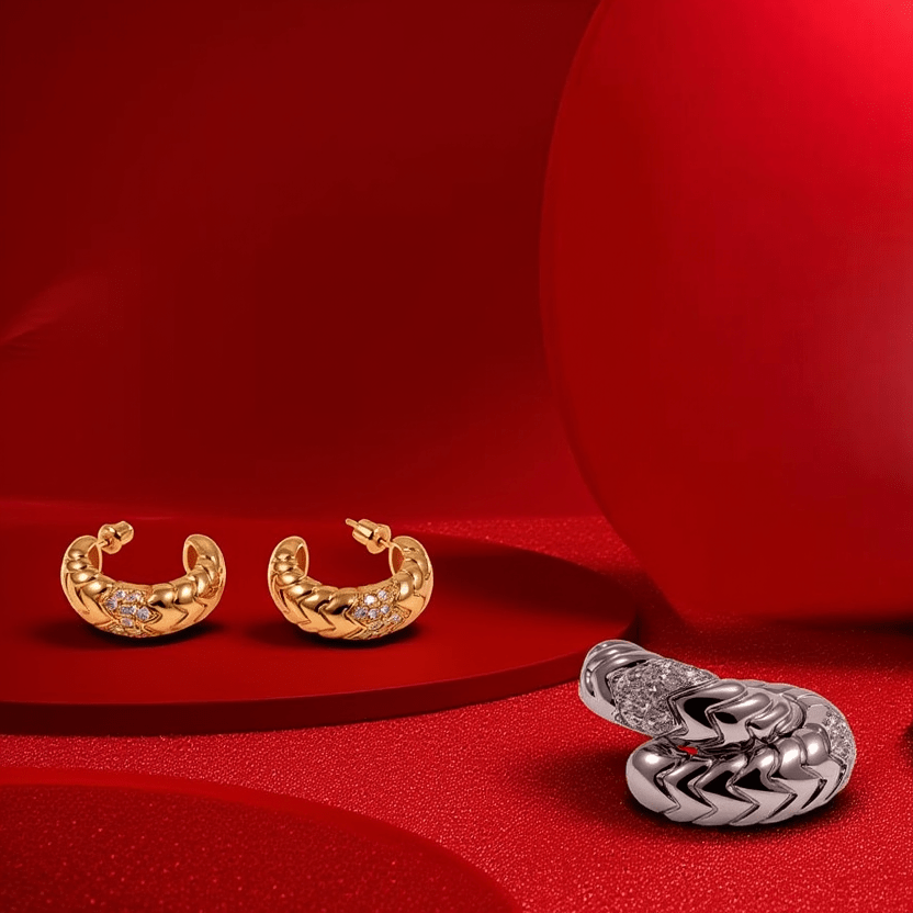 Sculpted Arc Hoops - The Avenue