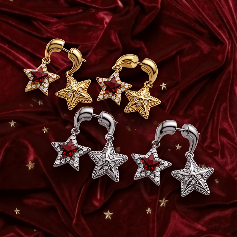 Star Charm Hoops - The Avenue