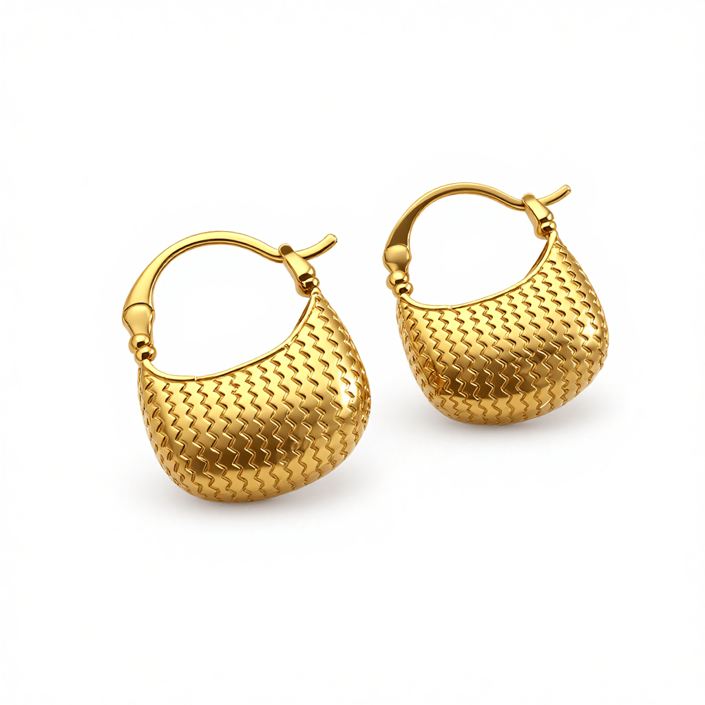 Woven Curve Hoops - The Avenue